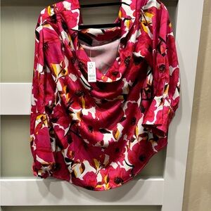 New York & Company Vibrant Floral Blouse